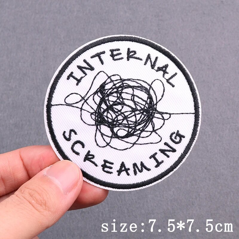 Нашивка "Internal Screaming" 7.5*7.5см, PE10409CT