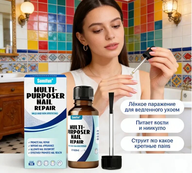 Sumifun MULTI-PURPOSER NAIL REPAIR 20 мл восстановление, укрепление и защита ногтей