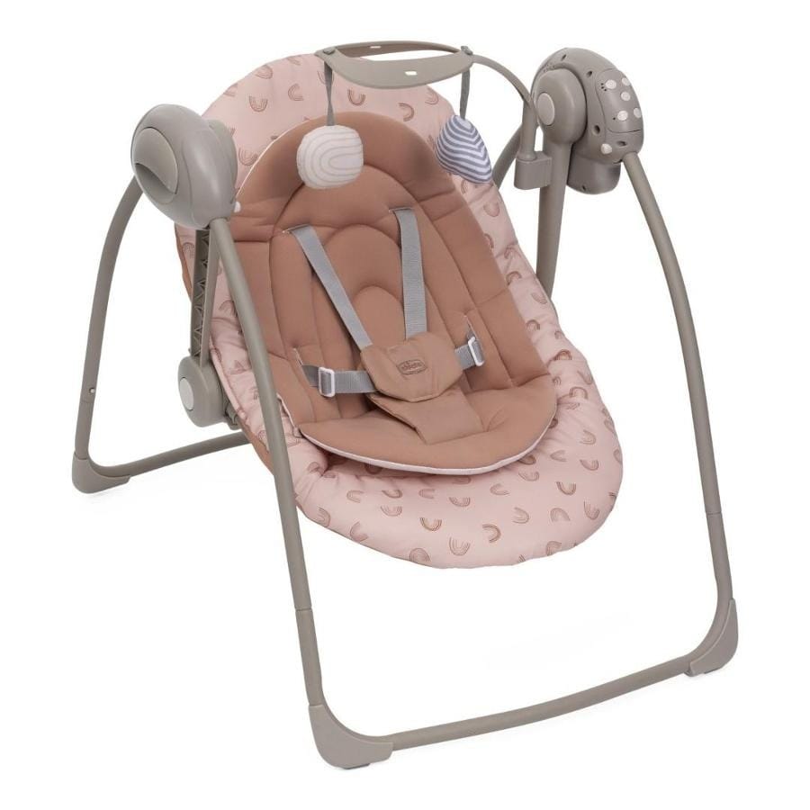 Шезлонг для новорожденных Chicco Swing & Play, terracotta