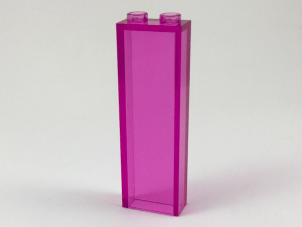 Деталь Lego Brick 1 x 2 x 5 - Blocked Open Studs or Hollow Studs 2454 Trans-Dark Pink N