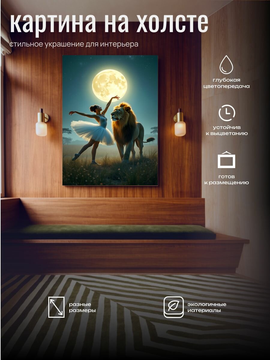Картина на холсте Балерина 20x30 см