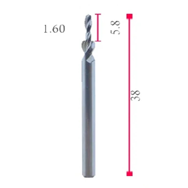 Фреза 1.60x3 мм, карбид вольфрама, цвет 3X1.60mm