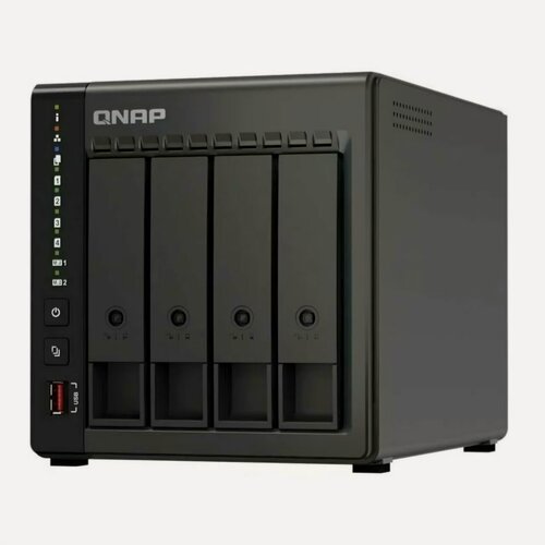 Изображение товара Сетевое хранилище QNAP TS-464C2-8G, 4 слота, 3,5-дюймовые и 2,5-дюймовые накопители