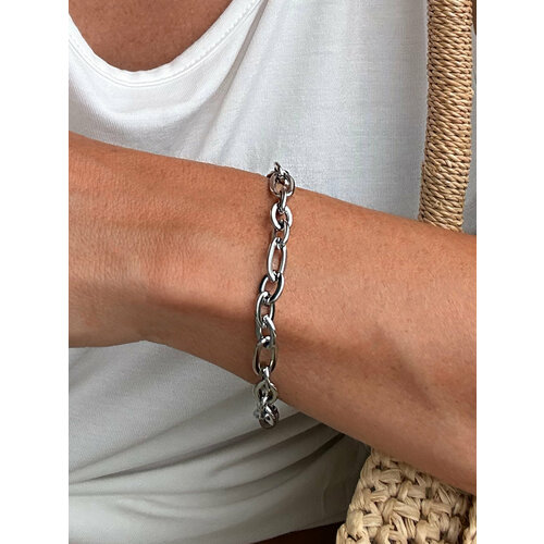 Браслет-цепочка LU Jewel, 1 шт., размер 17 см, серебристый