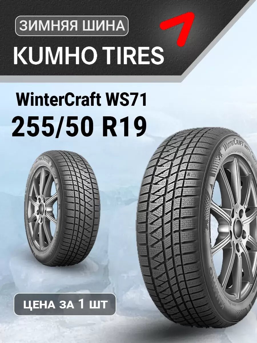 Шина зимняя автомобильная Kumho WinterCraft WS71 255/50 R19 107V XL
