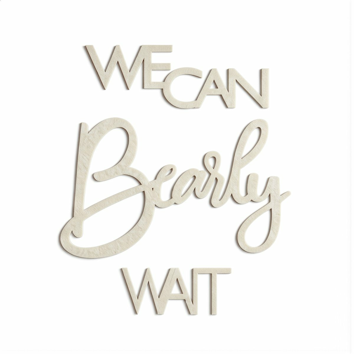 Оформление детского праздника We Can Bearly Wait настенная надпись для вечеринки Baby Shower гендерной вечеринки черного цвета, подходит для семей с маленькими детьми