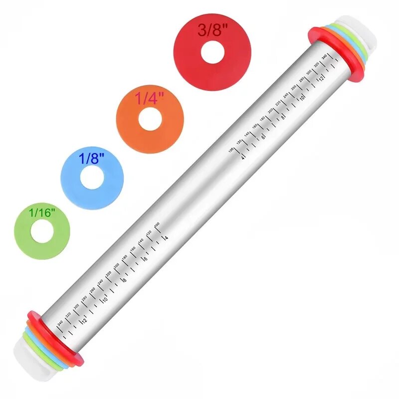 Регулируемая скалка из нержавеющей стали 17 дюймов Rolling Pin