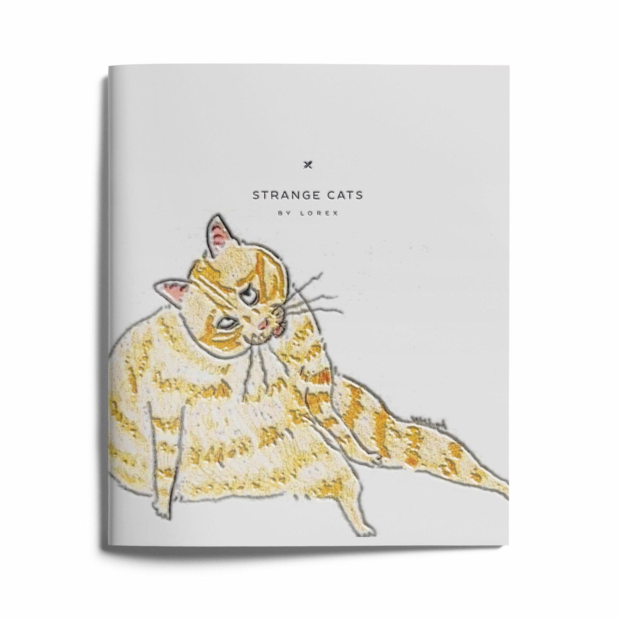 Тетрадь 48 л. А5 клетка, на скрепке, офсет LOREX STRIKING CATS мелованный картон, двойная обложка, эмбоссинг 1 шт