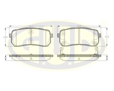 Колодки Тормозные Барабанные Для А/М Ford Transit (94-) 254Х52 (Для Одинарных Шин) (Gf 4413) (TRIALLI GF 4413)