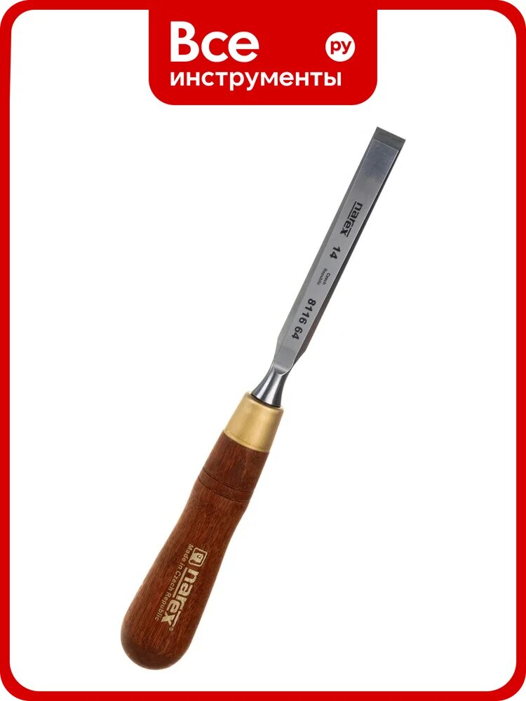 Плоская стамеска с ручкой NAREX WOOD LINE PLUS 14 мм 811664