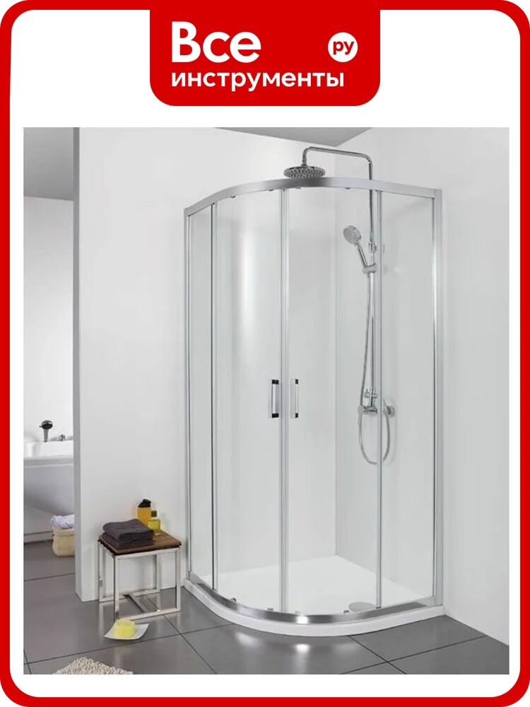 Душевая шторка Aquanet Alfa 900х900х2000 мм, прозрачное хром 00203799