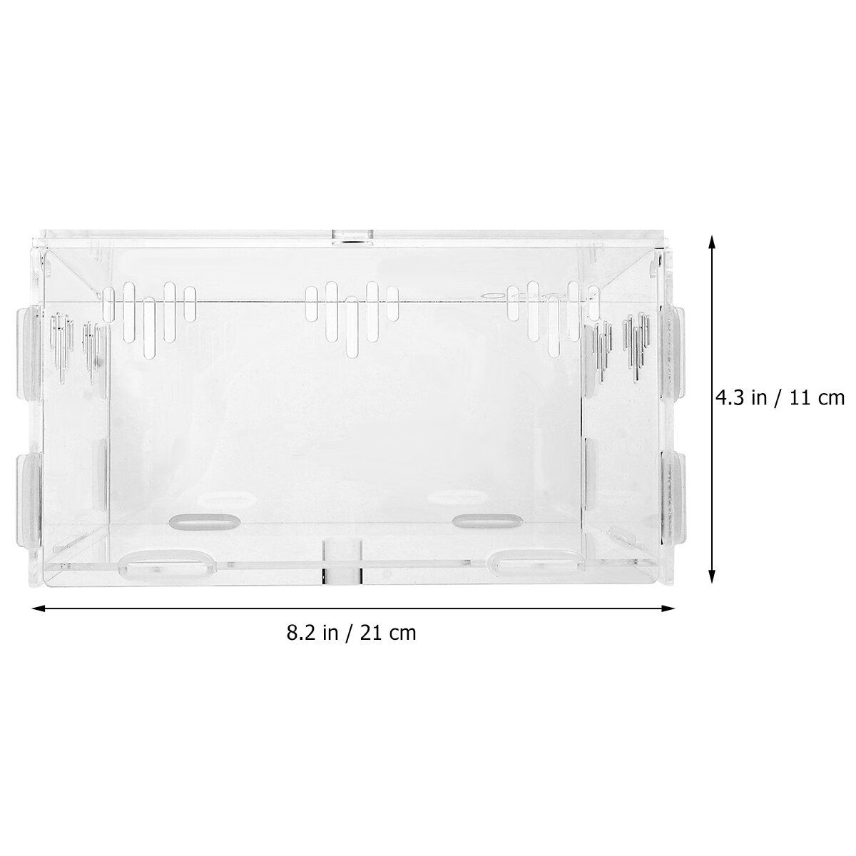 Прозрачная Кормушка Для Петов Из Акрила С Вентиляцией 21X11X11Cm