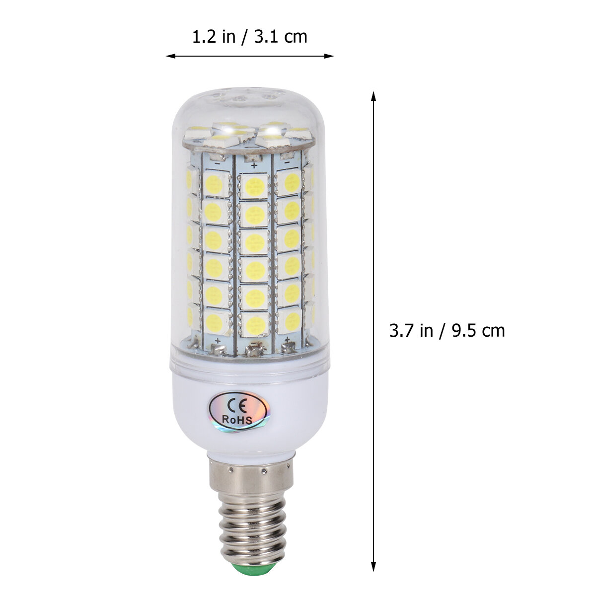 Светодиодная лампа e14 10w 1020lm 69 smd 5050 6000k для освещения
