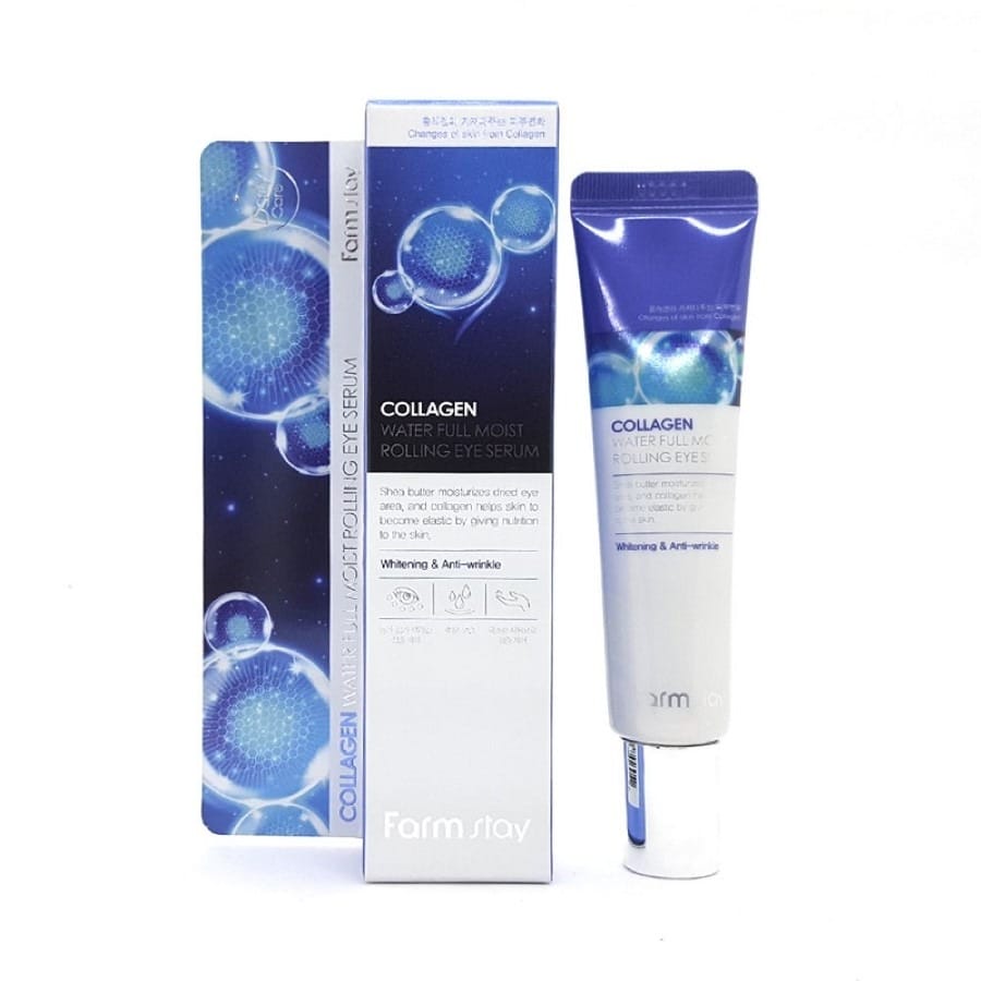 Сыворотка для кожи вокруг глаз FarmStay Collagen Water Full Moist Rolling Eye Serum, 25 мл