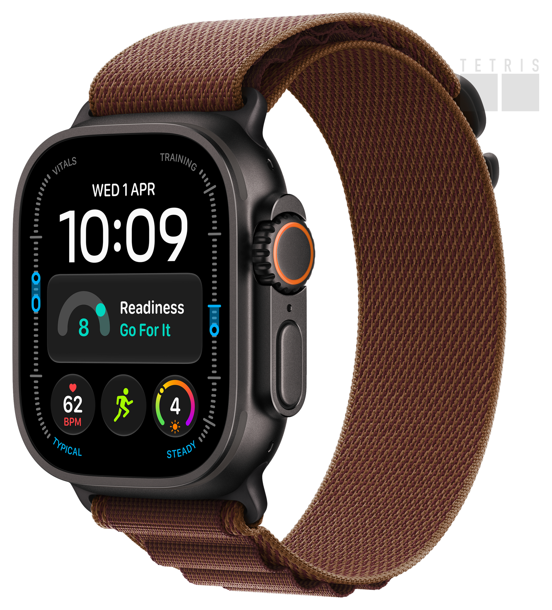 Умные часы Apple Watch Ultra 4 49 мм, Black Titanium, Burgundy Alpine Loop M, GPS + Cellular