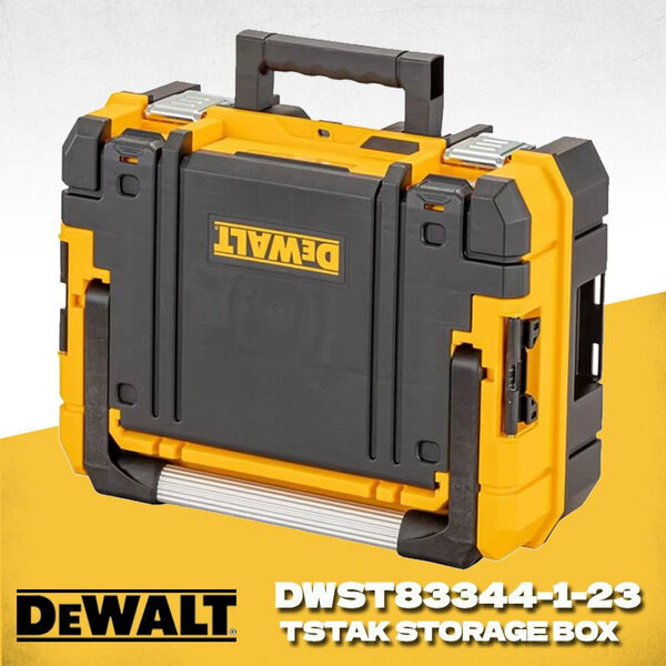 Ящик для инструментов DEWALT DWST83344 1 TSTAK 2.0, IP54, длинная алюминиевая ручка, органайзер на крышке, пеновая