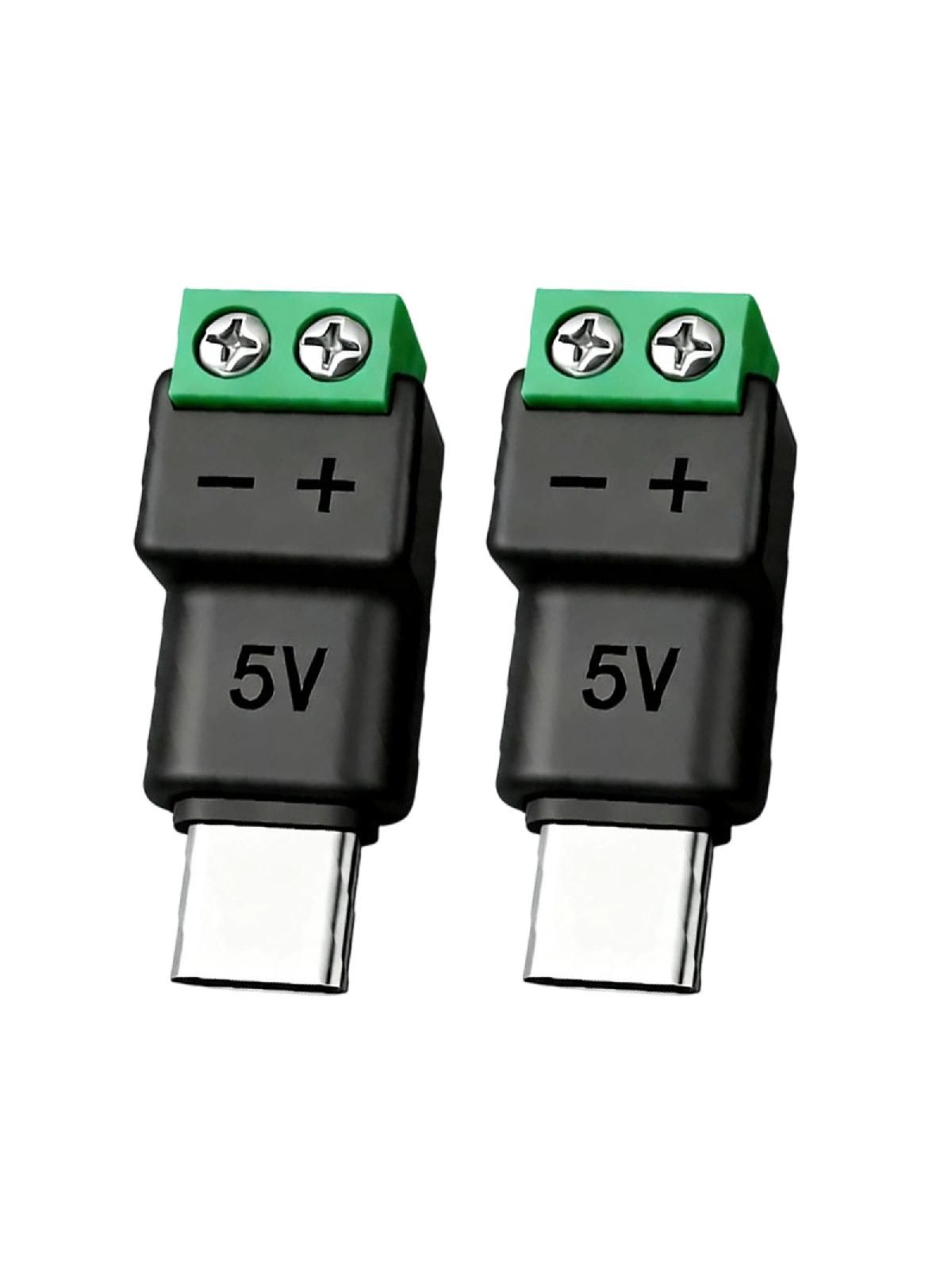 Адаптер USB Type-C на 2-тактной клемме без разряда 2/15 Вт