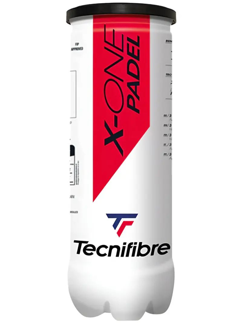Мяч для падела Tecnifibre X-One Padel, 60Padxo243, FIP Approved, уп.3 шт, войлок, нат. резина, желтый