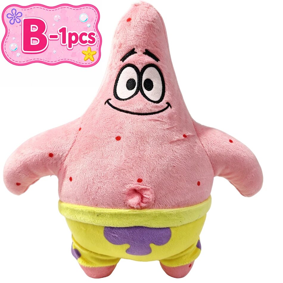 Мягкая игрушка Bandai Spongebob Squarepants Patrick Star Розовый, B 1 pcs