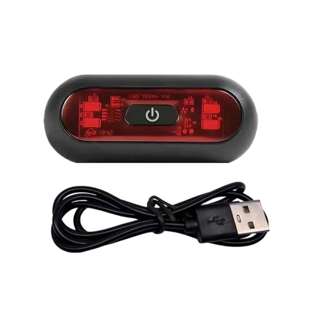 Светодиодный предупреждающий фонарь для мотошлема, USB-зарядка, IPX4