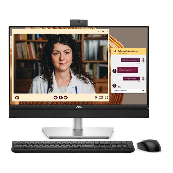 Моноблок Dell Pro 24 35W 23.8" Full HD i5 14500T (1.7) 16Gb SSD512Gb UHDG 770 CR Linux Ubuntu GbitEth WiFi BT клавиатура мышь Cam серый 1920x1080
