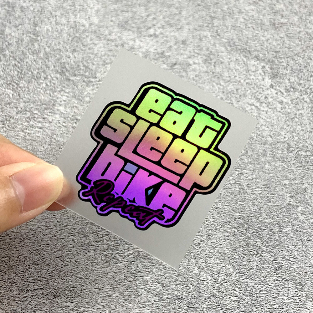 Наклейка на велосипед с надписью Eat Sleep Cycling для защиты царапин на раме и рулевой трубе, размер 4,2×3,9 см, 1 шт.