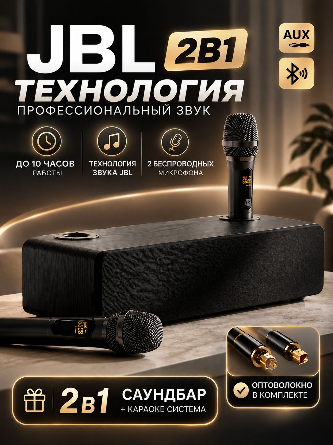Караоке система Vita Musica с двумя беспроводными микрофонами
