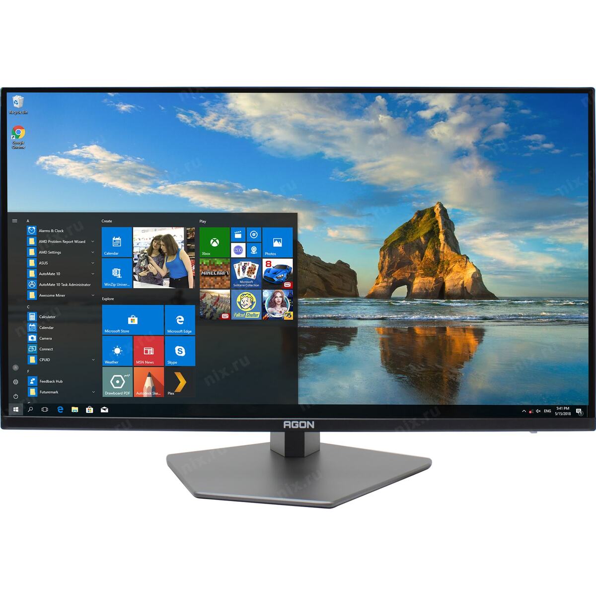 31.5" монитор AOC AGON PRO AG326UD Black&Gray с поворотом экрана (QD OLED, 3840x2160, HDMI, DP, USB3.2 Hub) — фото 1