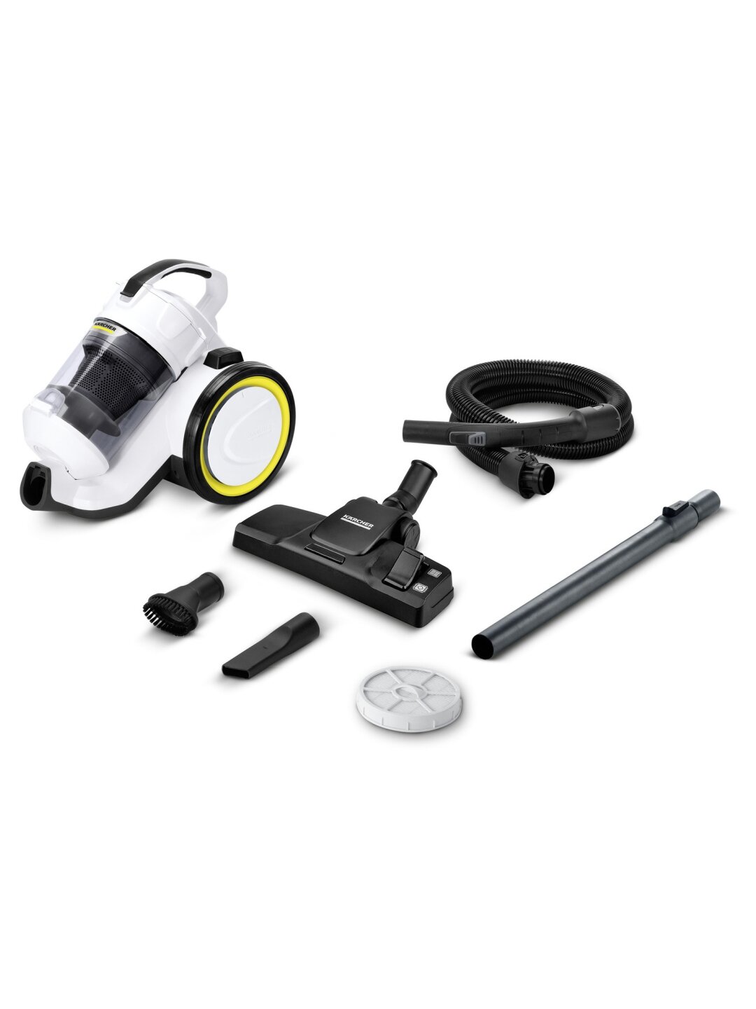 Пылесос Karcher VC3, белый, контейнер, HEPA, 700Вт, сухая уборка, всасывающий шланг
