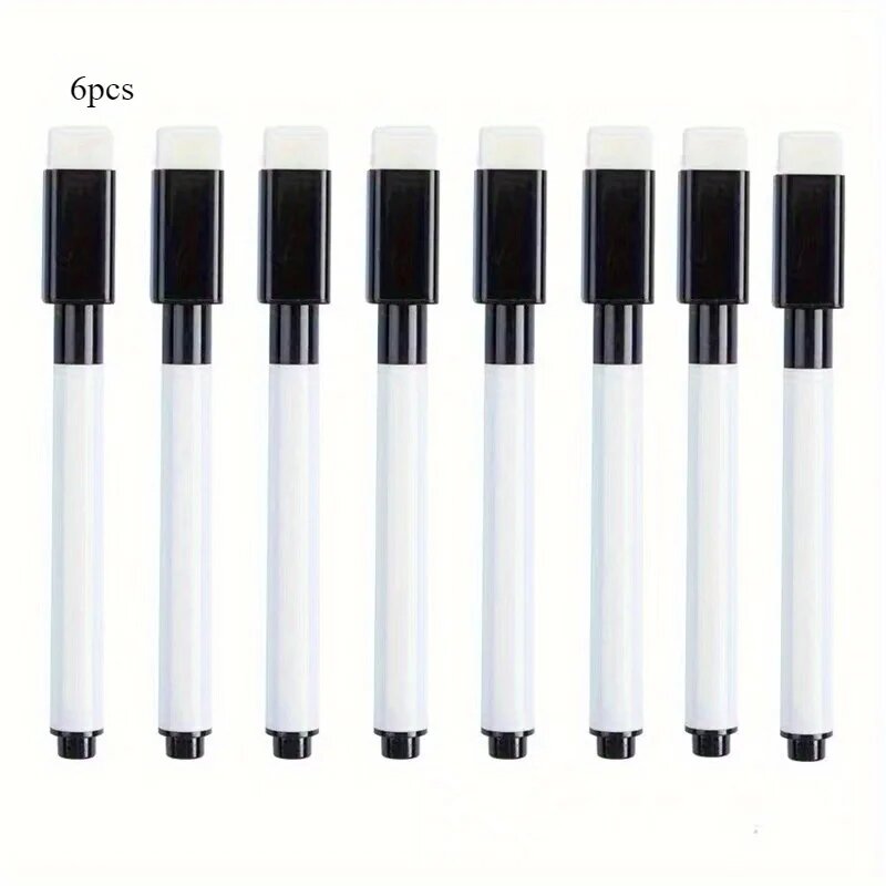 Черные мини-маркеры для белой доски Черный, 6Pcs