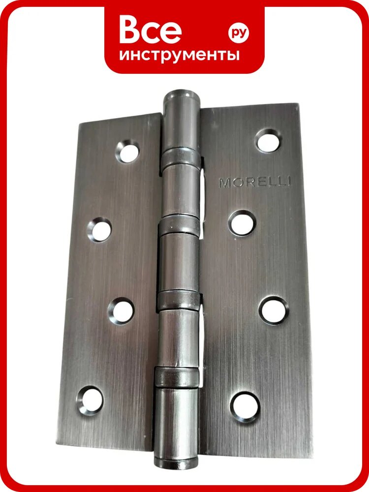 Петля MSN MORELLI 100x70x2.5-4BB GR, стальная с подшипником, универсальная 1шт, цвет - графит 9019563