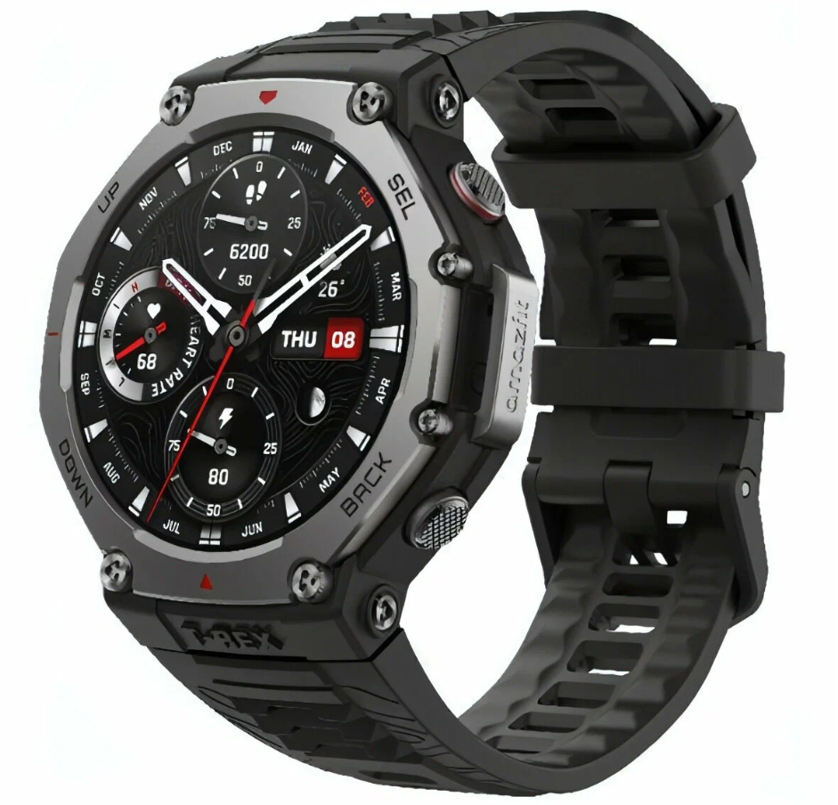 Смарт-часы Amazfit T-Rex 3 A2323 Onyx (1.5" AMOLED 480Х480, BT 5.2, GPS, SpO2,700мАч до 27(дней),10ATM)