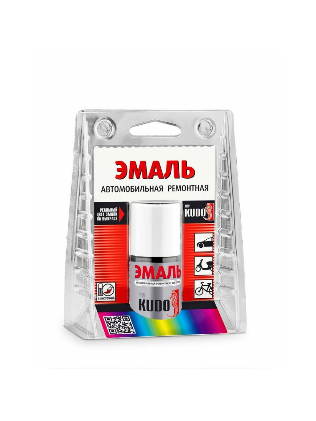 Краска KUDO 601, черная, с кисточкой, 15 мл