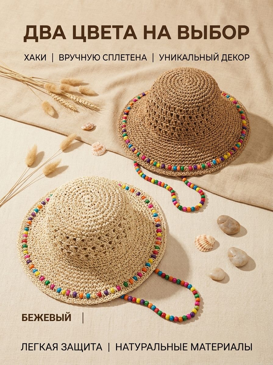 Панама  Весна-лето 2026 для женщин, размер 54-58 — фото 1