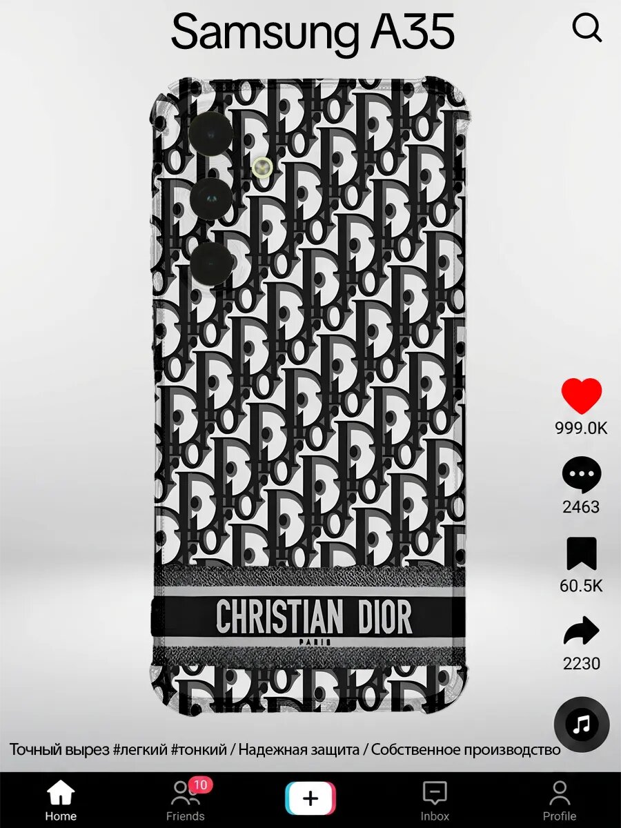 Чехол на Samsung A35 с принтом Монограмма буквы паттерн