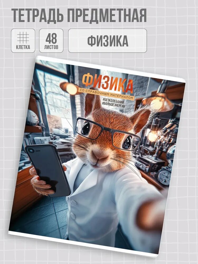 Тетрадь предметная по физике 48 листов в клетку Феникс+