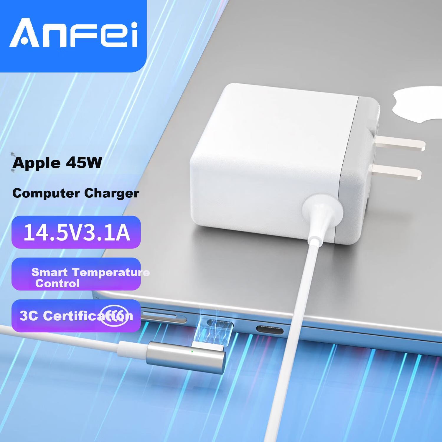 ANFEI 45 Вт магнитный L-образный зарядное устройство для ноутбука Apple MacBook A1369 A1370 A1304 Цвет：14,5 В 3,1 А 45