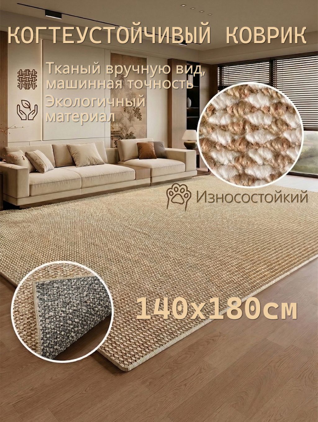 Allure Avenue Ковер 140x180 см 9 мм геометрический разноцветный