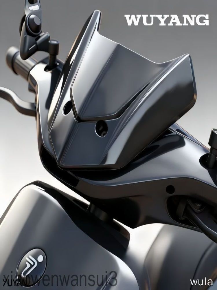 Ветрозащитный обтекатель черный для скутеров Mechaner MZ/NZ/M95/N3/M3, прямая установка, с прозрачным стеклом