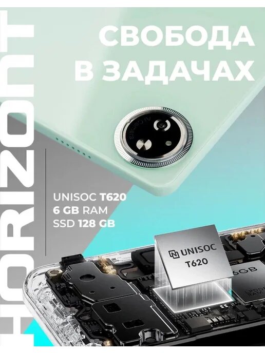 Планшет H-Tab Crystal 10.95" WIFI 5 4G 128 ГБ(A11SM10)( Мятный) — фото 1