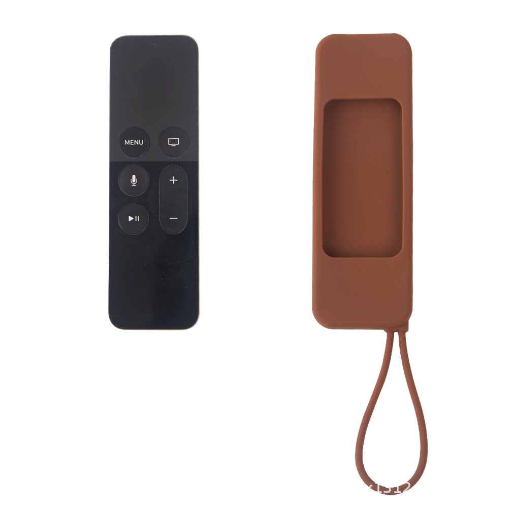 Силиконовый чехол для пульта Apple TV 4, кофейный, ударопрочный, водонепроницаемый, пылезащитный - гибкая защитная