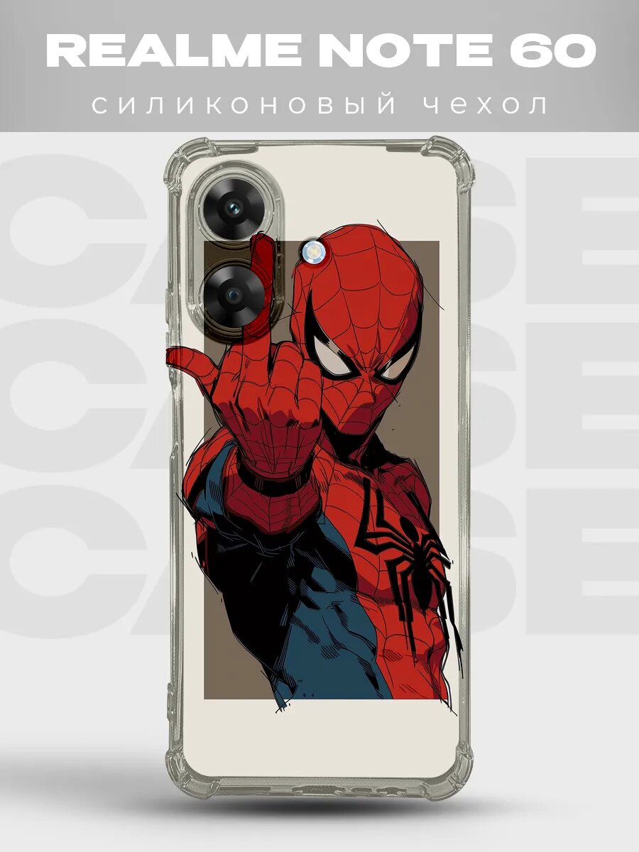 Чехол на Realme Note 60/60X Человек-паук spider man человек