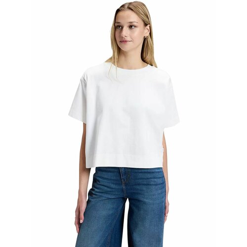 фото Футболка lee women relaxed cropped tee, размер l, белый