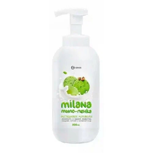 Grass Жидкое мыло-пенка Milana Сливочно-фисташковое мороженое с дозатором, 500 мл
