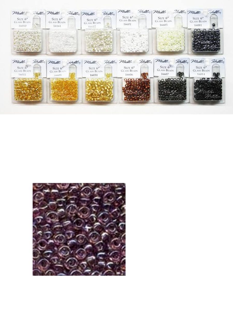 Стеклянный бисер Mill Hill Size 6 Glass Glas Seed Beads 5,2 гр, цвет: 16024