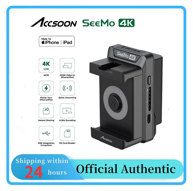 Accsoon SeeMo 4K 2160P 1080P видео выхода видеомонитор для Iphone Ipad IOS батареи NP-F питания телефона