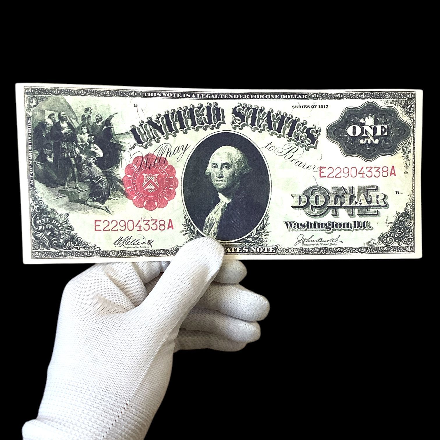 Банкнота США 1 доллар 1917 года. Джордж Вашингтон