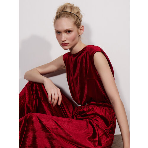 фото Комбинезон zarina, размер xl (ru 50), бордовый