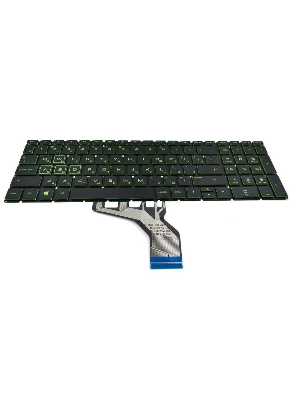Клавиатура для HP Pavilion Gaming 17-cd1023ur cd2046ur cd0017ur с зеленой подсветкой