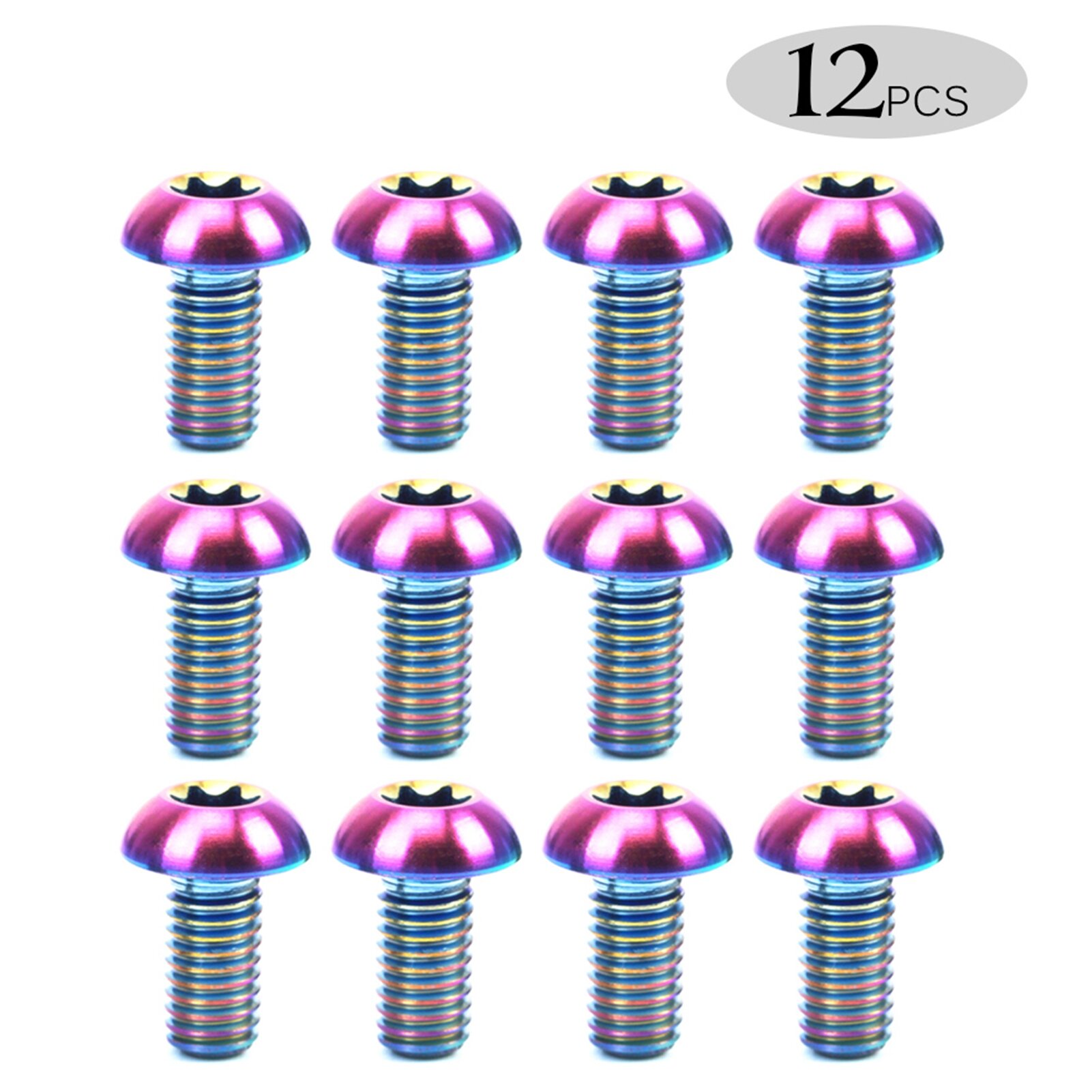 Дисковые тормозные роторовые болты, титановые, M5×10mm, 12 шт, Torx T25, для крепления водяных бутылок